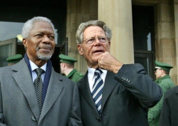 Hans Küng y Kofi Annan